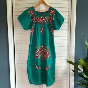 Hand Embroidered Mexican Dress